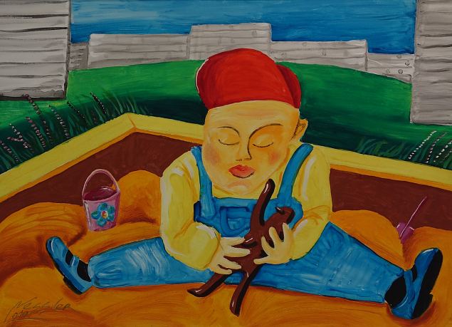 Patriootiliselt meelestatud p�hman voolib kassi ekskrementidest riigipead, Jaanus Nessler E-kunstisalongis