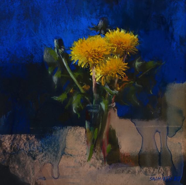 V�ililled sinisel taustal, Silja Salmistu E-kunstisalongis