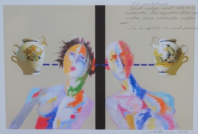 Kaks kuulatajat, Enn P�ldroos E-kunstisalongis