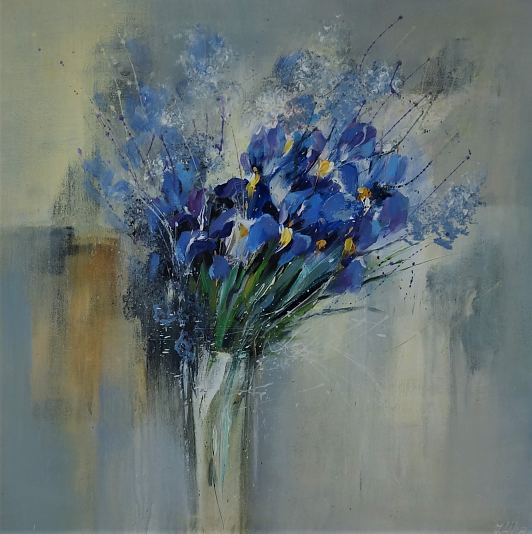 Bukett iiristega, Jelena Liba E-kunstisalongis