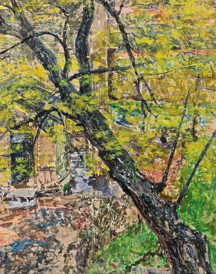 Maastik puuga, Helga J�er��t E-kunstisalongis