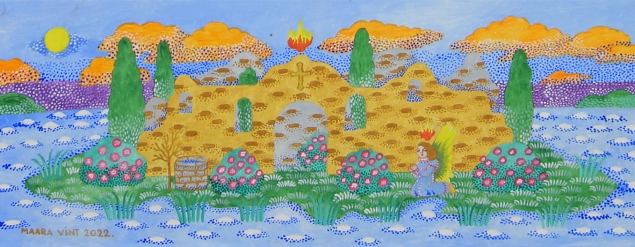 Kloostri varemed ingliga, Maara Vint E-kunstisalongis