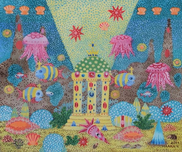 Veealune tempel, Maara Vint E-kunstisalongis