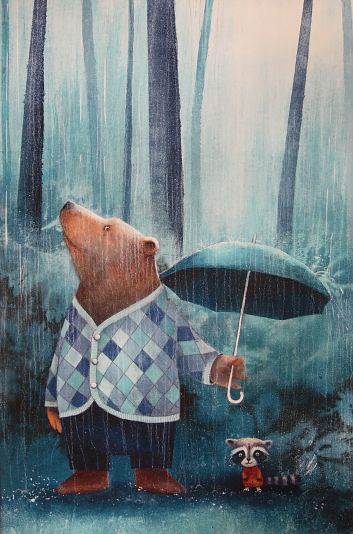 Karu vihmavarjuga, Catherine Zarip E-kunstisalongis