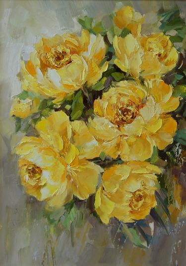 Kollased pojengid, Jelena Liba E-kunstisalongis