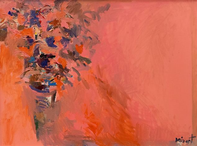 Lilled roosal taustal, Margus Meinart E-kunstisalongis