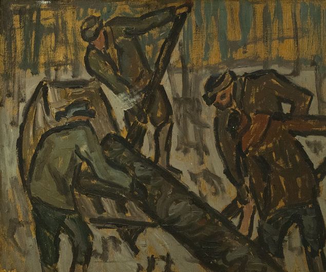 Tööhoos (taga Mesilastarud), Enn Volmere E-kunstisalongis
