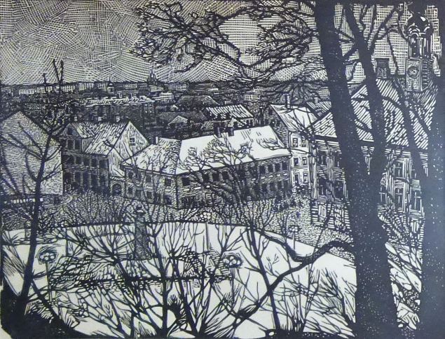 Tartu vaade T�hetorni juurest, Ede Peebo E-kunstisalongis