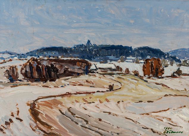 Talvine talumaastik, Enn Volmere E-kunstisalongis