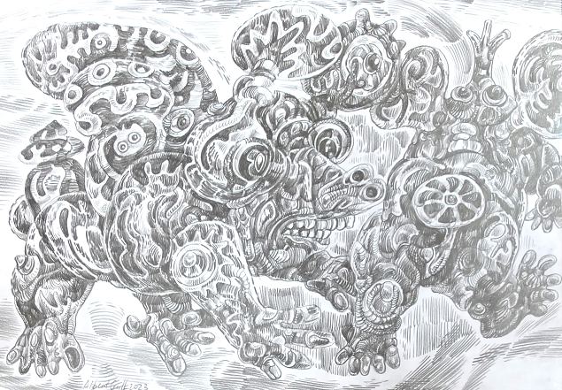 M�ngivad kapsahiired, Albert Gulk E-kunstisalongis