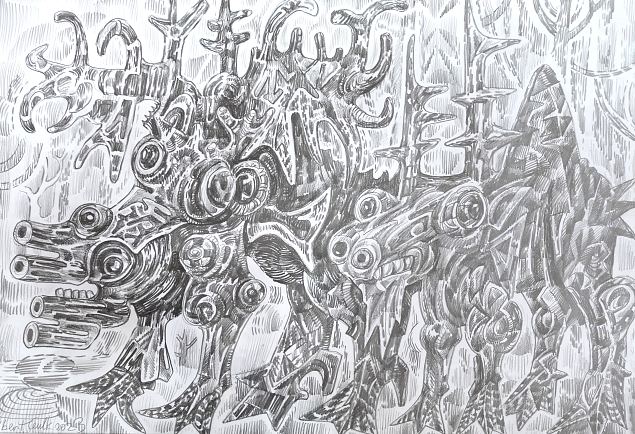 P�dra-hirve mets, Albert Gulk E-kunstisalongis