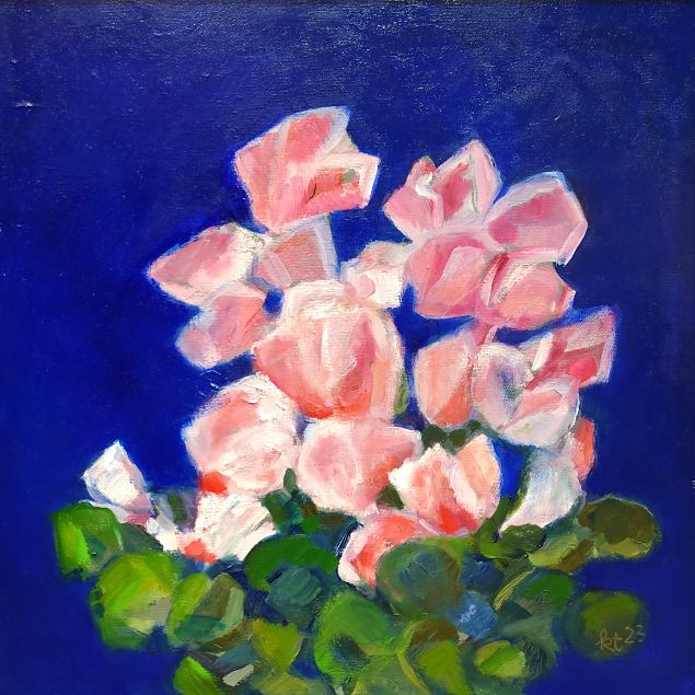 Alpikannid sinisel, K�lli Trummal E-kunstisalongis