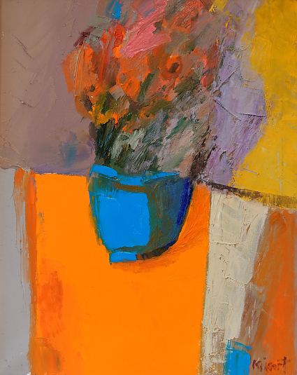 Lilled oran�il taustal, Margus Meinart E-kunstisalongis