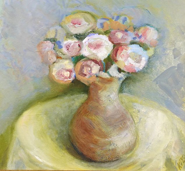 Vaikelu lilledega vaasis, K�lli Trummal E-kunstisalongis