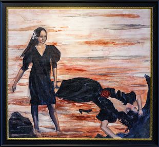 30. Punasel liival, Sirje Okas Ainso E-kunstisalongis