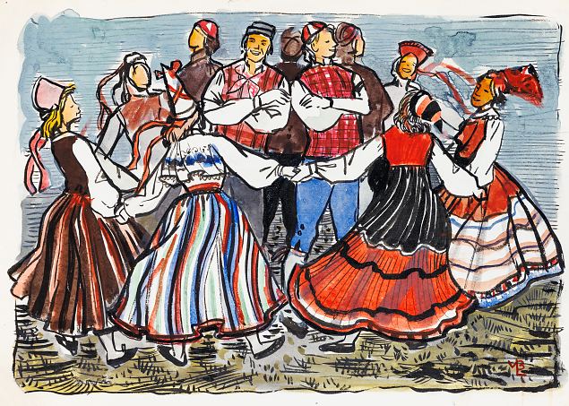 Rahvatantsijad, Valli Lember-Bogatkina E-kunstisalongis