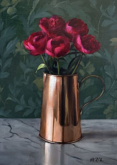 Roosid vaskvaasis, Kristi Haskol E-kunstisalongis