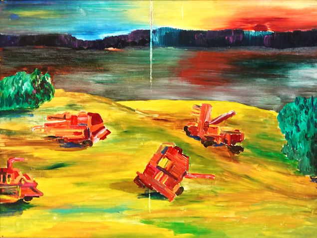 Masinad. Punased kombainid, Navitrolla E-kunstisalongis