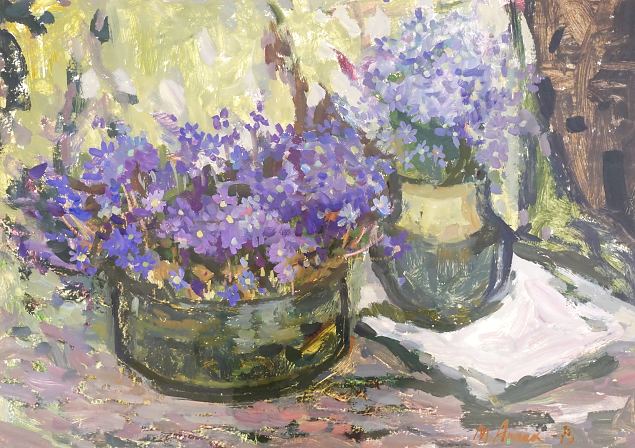 Sinililled, Melanie Arrak E-kunstisalongis