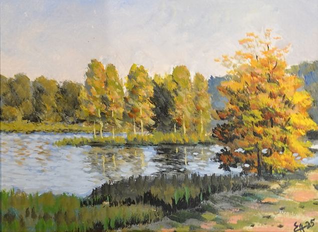 Karksi maastik j�rvega, Enno Allik E-kunstisalongis