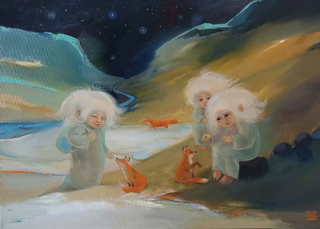 �htu rebastega, Pille Tammela E-kunstisalongis