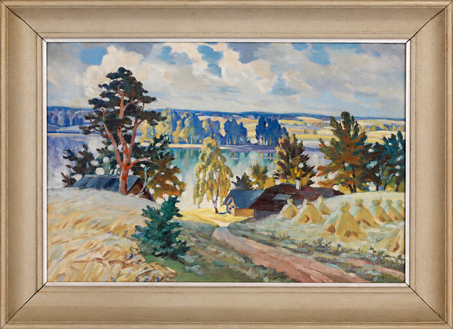 3. Maastik j�rvega, Autor Teadmata E-kunstisalongis