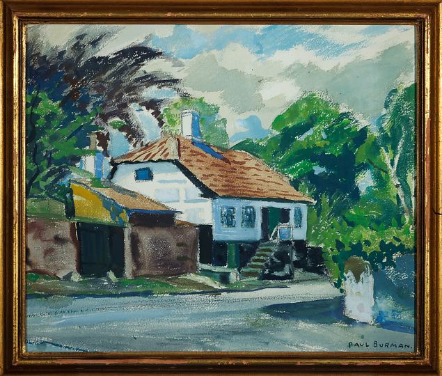 5. Maastik majadega, Paul Burman E-kunstisalongis