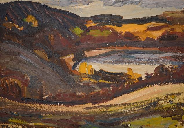 48. Maastik j�rvega. Arula, Johannes Uiga E-kunstisalongis