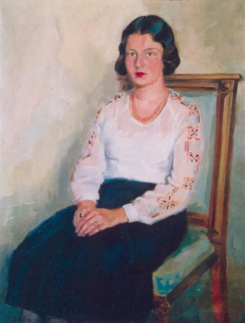 Baleriin Elfriede Saariku portree, Ernst Hallop E-kunstisalongis