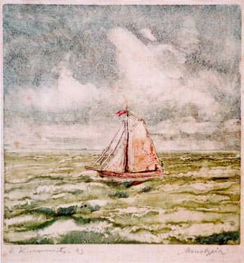 Purjekas merel, Nikolai Kummits E-kunstisalongis