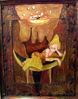 Santorini kadunud kuu, Piret Veski E-kunstisalongis