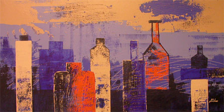 Linnavaade pudelitega, Kadi Kiho E-kunstisalongis