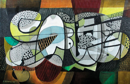 Abstraktne kompositsioon, Gustav Mägi E-kunstisalongis