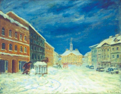 Tartu raekoda talvel, Eduard Kutsar E-kunstisalongis