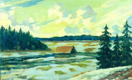 Talvemaastik, Eduard Mässo E-kunstisalongis