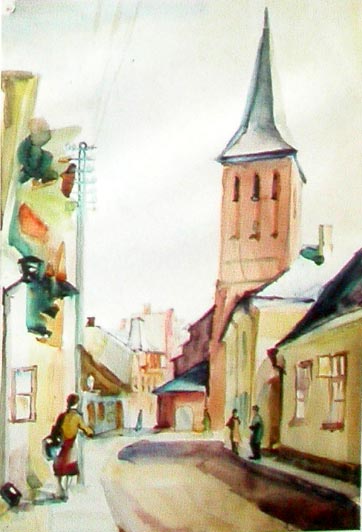 Tartu vaade Jaani kirikuga, Erich Pehap E-kunstisalongis