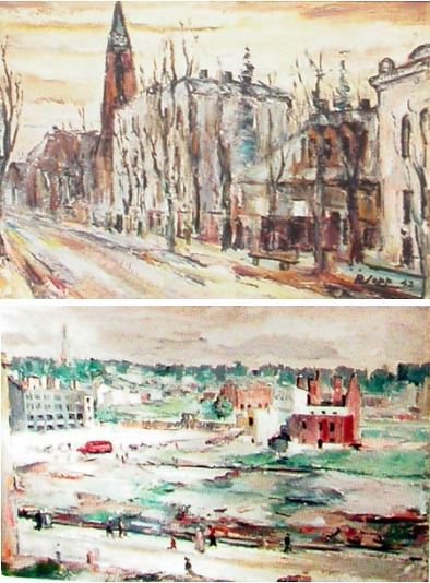 Tartu vaated: esiklg: PAULUSE KIRIK; <br>tagaklg: KESKLINN, Rudolf Sepp E-kunstisalongis