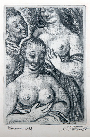 Kolm naisfiguuri. Kolm naist, Eduard Wiiralt E-kunstisalongis
