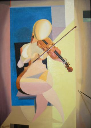Akt viiuliga, Neeme L�dimois E-kunstisalongis
