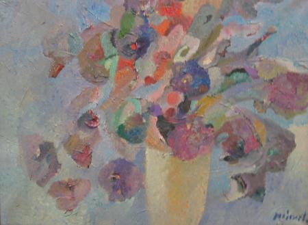 Lilled sinises, Margus Meinart E-kunstisalongis