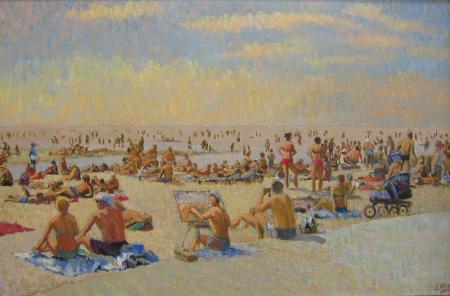 Tuhat ja üks suvitajat Pärnu rannas, Enno Allik E-kunstisalongis