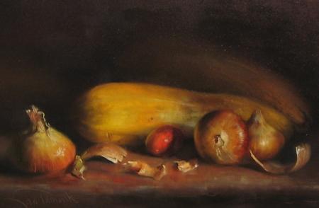 Natüürmort suvekõrvitsaga, Jan Tammik E-kunstisalongis