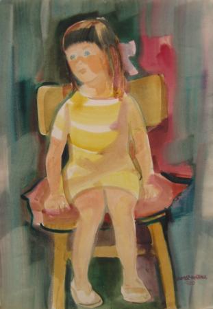 Istuv tütarlaps, Valli Lember-Bogatkina E-kunstisalongis
