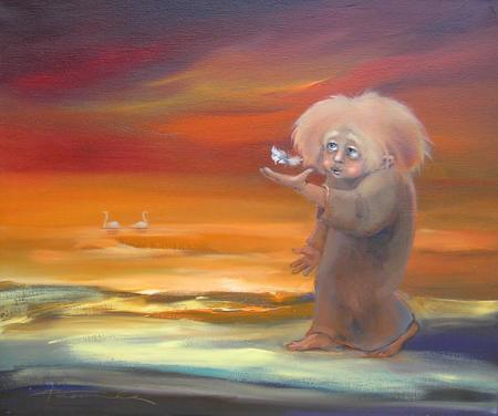 Kui udusulg lenneldes tuulde, Pille Tammela E-kunstisalongis