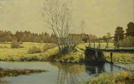 Kevadine maastik Abja lähistel, Enno Allik E-kunstisalongis