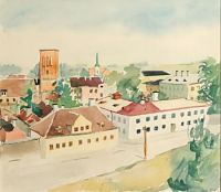 Tartu vaade kapsaplluga, Eduard Maaser E-kunstisalongis