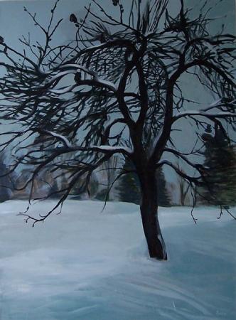 Õunapuu talvel, Maris Palgi E-kunstisalongis