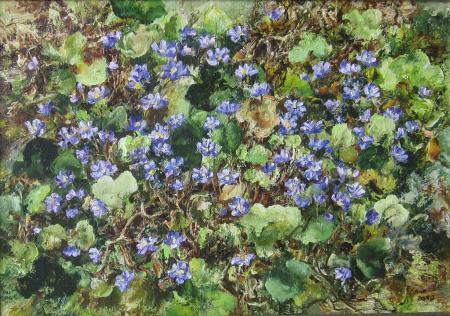 Sinililled, Evi Kaur E-kunstisalongis