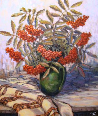 Vaikelu pihlakatega, Enno Allik E-kunstisalongis