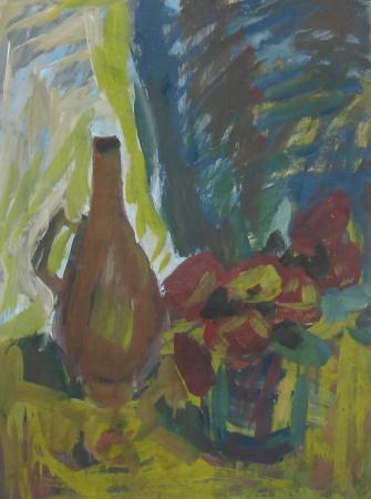 Nat��rmort punaste lilledega, Alfred Kongo E-kunstisalongis